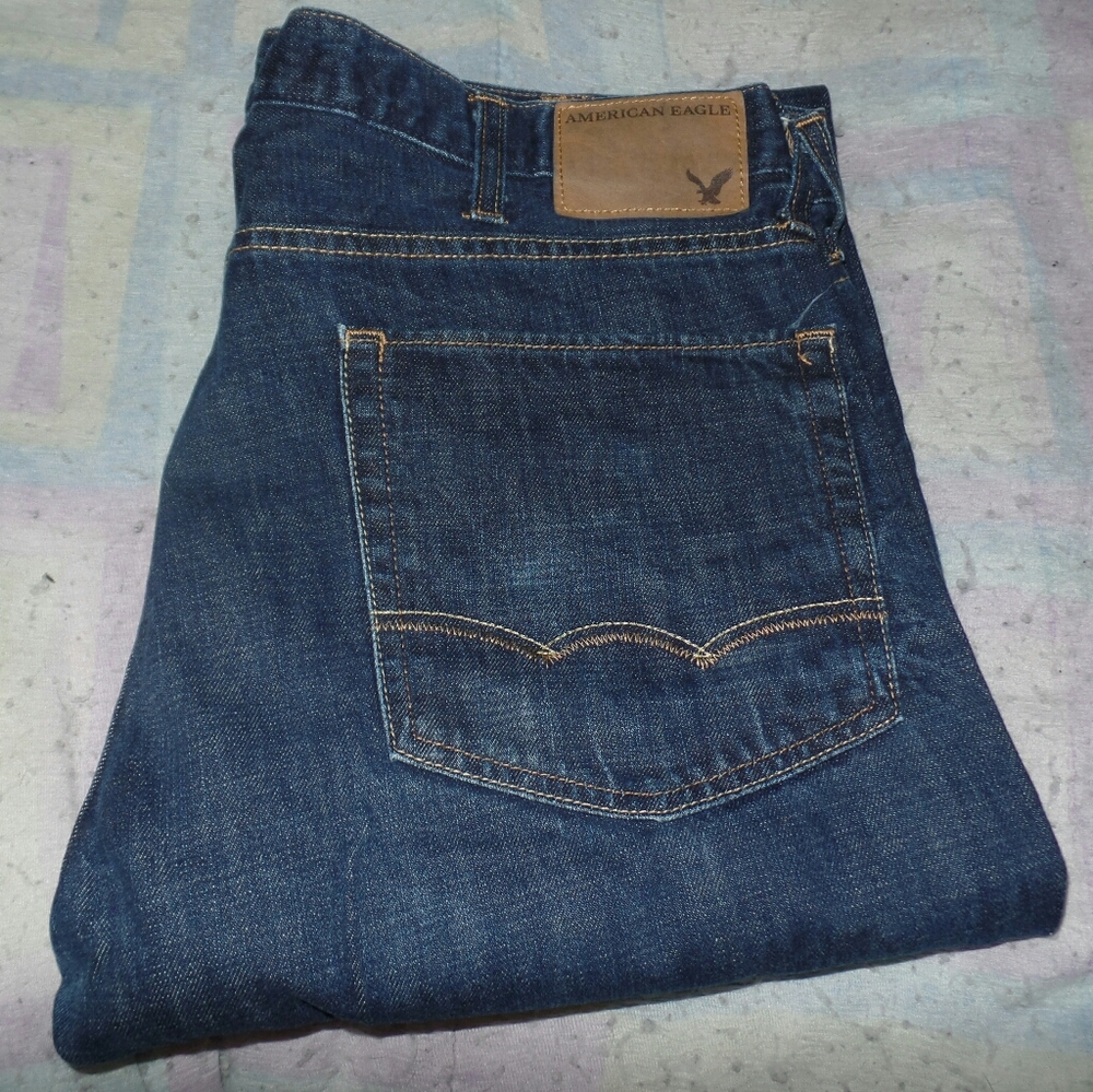 MEN'S AMERICAN EAGLE "RELAXED" JEANS SZ 38x32